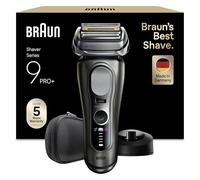 Braun Rasoir Electrique Homme Series 9+ Pro 9615S Graphite | Etanche, Batterie Rechargeable, Lames de Précision Ultra-Fines, Tête Adaptive, Tondeuse ProTrimmer, Kit avec Etui de Voyage