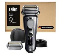 Braun Rasoir Electrique Homme Series 9+ PRO 9617PSI Argent, Etanche, Lames De Précision Ultra-Fines Et Tondeuse Pro Trimmer Pour Bien Raser La Barbe, Coffret Rasage Avec Etui De Voyage