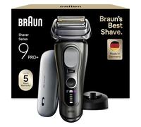 Braun Rasoir Electrique Homme Series 9+ PRO 9625S Graphite, Etanche, Lames De Précision Ultra-Fines Et Tondeuse Pro Trimmer Pour Bien Raser La Barbe, Coffret Rasage Avec Station De Nettoyage Et Etui