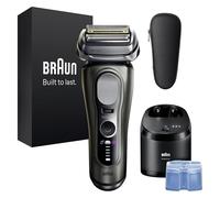 Braun Rasoir Electrique Homme Series 9+ PRO 9665CCE Graphite, Etanche, Lames De Précision Ultra-Fines Et Tondeuse Pro Trimmer Pour Bien Raser La Barbe, Coffret Rasage Avec Station De Nettoyage