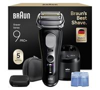 Braun Rasoir Electrique Homme Series 9+ PRO 9690CCE Noir, Etanche, Lames De Précision Ultra-Fines, Tondeuse Pro Trimmer Pour Bien Raser La Barbe, Coffret Avec Station De Nettoyage Et Tête PréRasage