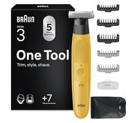 Braun Rasoir électrique Series 3 XT3205 – Tout-en-un, 7 outils, Lame 4D Flex – Jaune