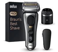 Braun Rasoir Electrique Hommes Series 9 PRO+ 9467cc, Etanche, Lame ProLift, Tondeuse Pro Trimmer Pour Rasage De Précision, Kit Barbe Homme Avec 5 Eléments De Rasage, Coffret Avec Station De Nettoyage