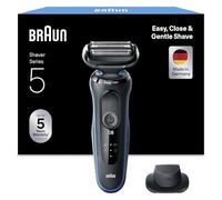 Braun Rasoir Electrique Pour Hommes Series 5 51-B1200s, Etanche, A Grille Et Sans Fil, Rechargeable, Avec Accessoire Tondeuse De Précision Pour Bien Raser Et Tondre La Barbe, Bleu