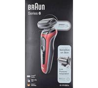 Braun Series 6 61-R1000s Rasoir à grille Noir, Rouge