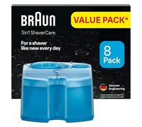Braun Recharges 3-en-1 de Station SmartCare, Liquide Transparent, Pack de 8
