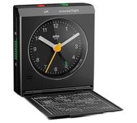 Braun Réveil De Voyage Analogique Classique Bc05 - Noir - L 7,2 Cm X H 7,8