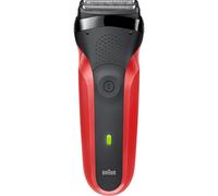 Braun Series 3 300s Rasoir à grille Tondeuse Noir, Rouge