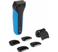 Braun Series 3 310BT Rasoir électrique pour homme, avec 3 lames flexibles, embout tondeuse à barbe, 5 peignes, rasoir humide et sec pour homme, bleu