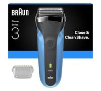 Rasoir électrique BRAUN Series 3 - Bleu et noir - Autonomie 30 minutes - Charge rapide 5 minutes