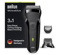 Braun Series 3 Shave&Style 300BT Rasoir Électrique Homme 3-en-1, Sans Fil, Avec Tondeuse, Pour Raser, Tondre, Définir Les Contours, Pour Les Barbes Longues Et De 3 Jours, Noir