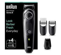 Braun Series 3 Tondeuse Électrique À Barbe Pour Hommes, Avec 4 Outils De Coiffage, Lame Ultra Aiguisée 40 Réglages De Longueur, Rechargeable 80 Min Sans Fil, BT3440