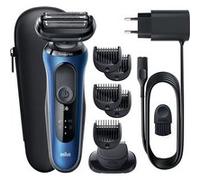 Braun Series 6 61-B1500s Rasoir Électrique Pour Homme Avec Accessoire Tondeuse À Barbe EasyClick, SensoFlex, Technologie Wet & Dry, Rechargeable, Rasoir À Grille Sans Fil, Bleu