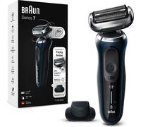 Braun Series 7 71-B1200s - Grattoir - 360° Flex - Acier inoxydable - Boutons - Bleu - LED