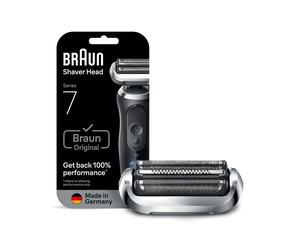 Braun Series 7 74S Tête de Rasage Noire/Acier Inoxydable - 1 Tête, Remplacement Recommandé 18 Mois, Compatibilité Series 7