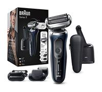 Braun Series 7 Rasoir Électrique Homme À Grille Sans Fil, Centre SmartCare, Tondeuse À Barbe, Tondeuse À Barbe De 3 Jours, Technologie Wet & Dry, Rechargeable, 70-B7850cc, Bleu