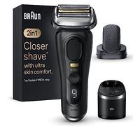 Braun Series 9 PRO+ 9590cc, Rasoir Électrique Pour Homme, Système 2-En-1 Avec Tête De Massage ProComfort Pour Pré-Rasage, Station SmartCare, Étanche, 60 Min D'autonomie, Fabriqué En Allemagne, Noir