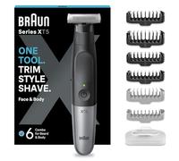 Braun Series XT5 Tondeuse hybride à une lame pour barbe et chaume, rasoir électrique pour homme, toiletteur corporel pour manscaping avec pochette de voyage, cadeaux pour homme, XT5200, rasoir noir