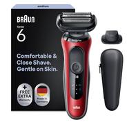 Braun Series 6 61-R1200s Rasoir à grille Tondeuse Noir, Rouge