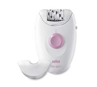 Braun Silk-épil 1 Depilatore Donna, Epilatore Elettrico Donna con 20 Pinzette Soft-Lift, Delicato ed Efficace, Aree Sensibili, Prime Depilazioni, Idea Regalo, SE 1-1370 Bianco e Rosa