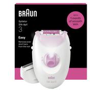 Braun Silk·épil 3 Épilateur filaire Épilateur facile à épiler Peau lisse durable Comprend une tête de rasoir et un peigne tondeuse 3-031 Rose