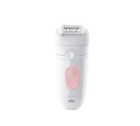 Braun Silk-épil 5 5-000 Épilateur : 28 Pinces MicroGrip, Rasoir & Tondeuse Bikini, Wet & Dry, 2 Vitesses, Autonomie 40min, Batterie Li-Ion, Coloris Rose/Blanc
