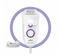 Braun Silk-épil 5, Depilatore Donna, Epilatore Elettrico Donna Adatto ai Contorni Difficili, con Impostazione della Velocità, Epilazione confortevole, Idea Regalo, 5-505 Bianco e Viola