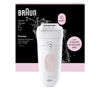 Braun Épilateur Silk-épil 5 SE5-000 – humide et sec, rouleau de massage, capuchon tondeuse – Rose