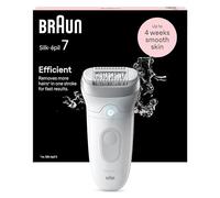 Braun Silk-épil 7, Épilateur Avec Tête Large Pour Épilation Facile, Étanche, Peau Douce Longue Durée, 7-011, Blanc/Argent