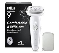 Braun Épilateur Silk-epil 9 SES9-000 – Tête 40% plus large, peau sèche et humide, 5 accessoires