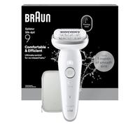 Braun Silk·épil 9 Épilateur Avec Tête Mobile Pour L'Épilation Facile, Épilation Humide et Sec, Peau Lisse Longue Durée, 9-000, Argent