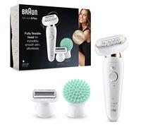 Braun Silk-épil 9 Flex Épilateur Électrique Femme avec Tête Souple pour Une Épilation Facile des Poils, Blanc/Doré, 9-020 Idée Cadeau Femme