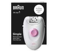 Braun Silk-épil 1 1-010 épilateur 20 pince(s) Rose, Blanc