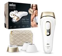 Braun Silk·expert Pro 5 Épilateur À Lumière Pulsée,B23 Blanc/Doré, Alternative À L'épilation Laser, Rasoir Venus et Sac Premium, Testé Cliniquement, PL5137MN