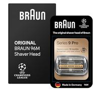 Braun Tête De Rasoir Electrique Homme Series 9 PRO + 96M Noire, ORIGINALE, Remplacement De La Grille Pour Un Rasage De Près, Lames Ultra Fines, Elément De Rechange OFFICIEL