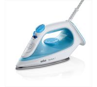 Braun Household TexStyle 1 SI 1050BL Fer à repasser avec semelle SuperCeramic et vapeur verticale, 2000 W, bleu