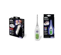 Braun Thermomètre Auriculaire ThermoScan 7 Âge Précision, Silencieux, Affichage de Température à Code Couleur, Fièvre, Hygiénique & PRT2000EU Thermomètre Digital Age Precision™