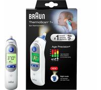 Braun ThermoScan 7+ - Thermomètre de contact - blanc - oreille - boutons - °C - température corporelle