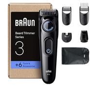 Braun Tondeuse A Barbe Homme Series 3 BT3565 Noir - Bleu, +6 Outils Pour Tailler et Créer Son Style, 40 Longueurs, Lame Ultra-Affutée, Kit Tondeuse Electrique Sans Fil, 3 Sabots, Brosse De Nettoyage