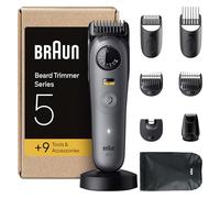 Braun Tondeuse À Barbe Series 5, + 9 Outils Pour Créer Son Style, Lame Ultra-Affûtée, 120 Min D'autonomie, 40 Longueurs, Étanche, Molette De Précision Et Verrouillage, BT5565, Gris