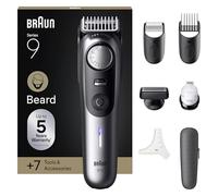 Braun BeardTrimmer 9 BT9520 tondeuse à barbe Batterie 52 2 cm Mouillé & sec Noir, Gris