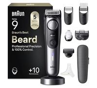 Braun Tondeuse Barbe Homme Series 9 BT9545, Chrome - Etanche, Batterie Rechargeable, Lame ProBlade, 52 Longueurs, Coffret avec +11 Outils de Barbier, Etui de Voyage, Emballage en Carton