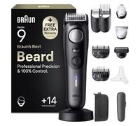 Braun Tondeuse Barbe Homme Series 9 BT9565, Titane | Etanche, Batterie Rechargeable, +14 Outils de Barbier, Lame Ultra Affutée, Coffret avec Etui de Voyage, Emballage en Carton