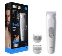 Braun Tondeuse corporelle Série 3, + 3 ustensiles de soins, avec technologie SkinGuard, durée de fonctionnement de 80 minutes, doux pour les zones sensibles, entretien et coupe, imperméable, BG3530