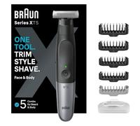 Braun Tondeuse électrique hybride pour homme pour le visage et le corps avec lame innovante 4D, tondeuse à barbe et rasoir pour le corps étanche, batterie sans fil de 45 minutes, XT5100