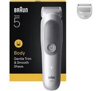 Braun tondeuse pour le corps series 5, + 2 outils de rasage, tondez et rasez vos poils, étanche, bg5500, gris Gentle Grey