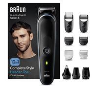 Braun Tondeuse Tout-En-Un Series 5 MGK5445, 10-En-1, Kit Pour Barbe, Cheveux Rasage Du Corps & Bien Plus