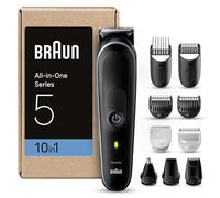 Braun Tondeuse Tout-En-Un Series 5 MGK5445, 10-En-1, Kit Styling Pour Hommes, Pour La Barbe, Les Cheveux, Les Oreilles, Le Nez, Le Corps Et Plus, Lame Ultra Affutée, Sabot Zones Sensibles, Étanche