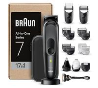 Braun Tondeuse Tout-En-Un Series 7 MGK7470, 17-en-1, Kit Styling Pour Hommes, Barbe, Cheveux Et Plus, Rasage Du Corps Avec Une Lame Ultra Affutée, Sabots Pour Sourcils Et Zones Sensibles, Étanche