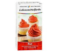 Brauns Heitmann Lebensmittelfarbe Rot: Farbpulver für Fondant Marzipan Cupcake Sahne Kuchen Torte, frei von AZO-Farbstoffen, geschmacksneutraler Naturfarbstoff, 20g
